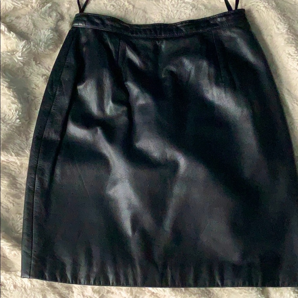 Vintage Tannery West Leather Mini Skirt US 0